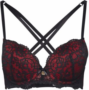 LASCANA Podprsenka  červená / čierna