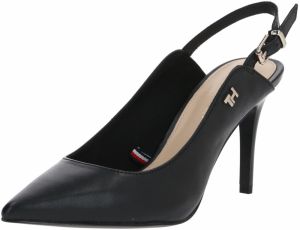 TOMMY HILFIGER Lodičky s otvorenou pätou  čierna