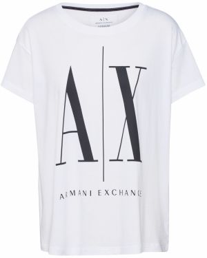 ARMANI EXCHANGE Tričko '8NYTCX'  čierna / biela