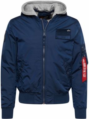 ALPHA INDUSTRIES Prechodná bunda  námornícka modrá / sivá melírovaná / ohnivo červená