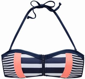 KangaROOS Bikinový top  námornícka modrá / marhuľová / biela