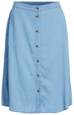 VILA Sukňa  modrá denim
