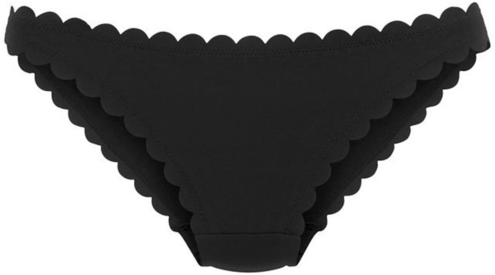 LASCANA Bikinové nohavičky 'Scallop'  čierna