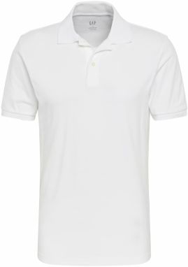 GAP Tričko 'V-SOLID PIQUE POLO'  biela