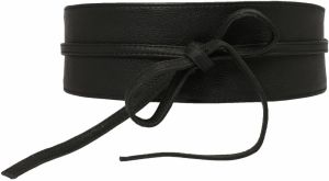 PIECES Opasky 'VIBS TIE WAIST'  čierna