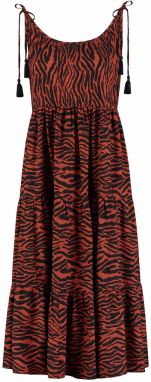 Shiwi Plážové šaty  tmavočervená / čierna