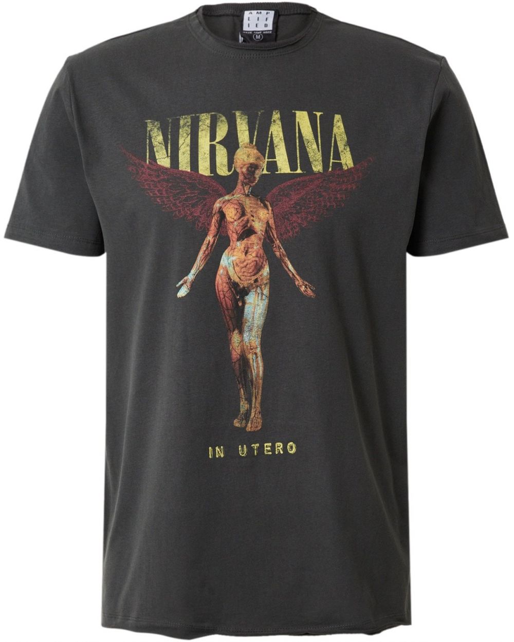 AMPLIFIED Tričko 'NIRVANA IN UTERO'  tmavosivá