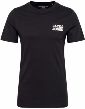 JACK & JONES Tričko  čierna / biela