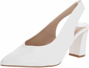 Dorothy Perkins Lodičky 'WIDE FIT WHITE EMILY SLING BACK COURT'  biela