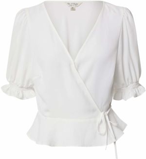 Miss Selfridge Blúzka 'IVORY SHIRRED WRAP BLOUSE'  biela