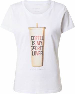 EINSTEIN & NEWTON Tričko 'Coffee'  hnedá / biela