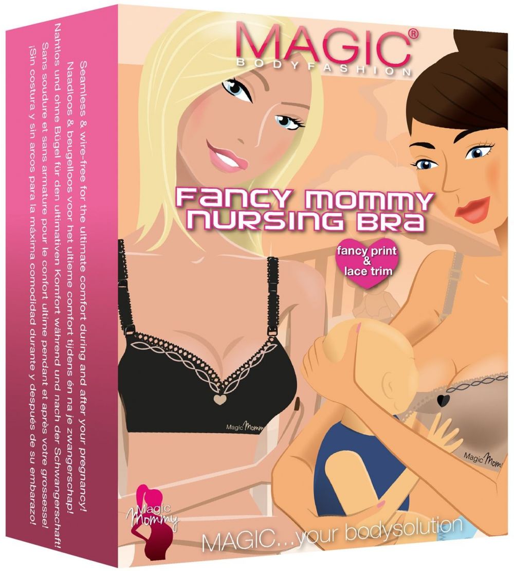 MAGIC Bodyfashion Podprsenka na dojčenie 'Fancy Mommy Nursing Bra'  béžová / čierna