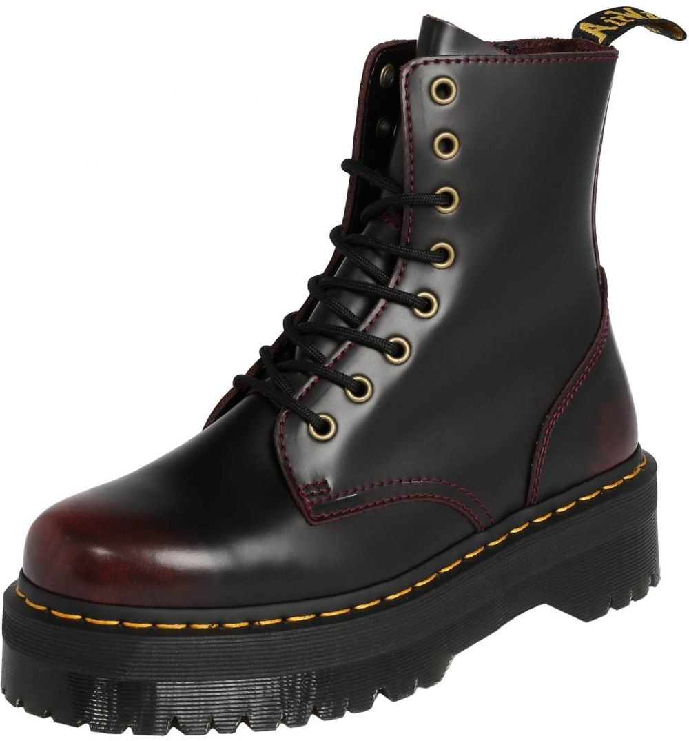 Dr. Martens Šnurovacie čižmy 'Jadon'  bordová / čierna