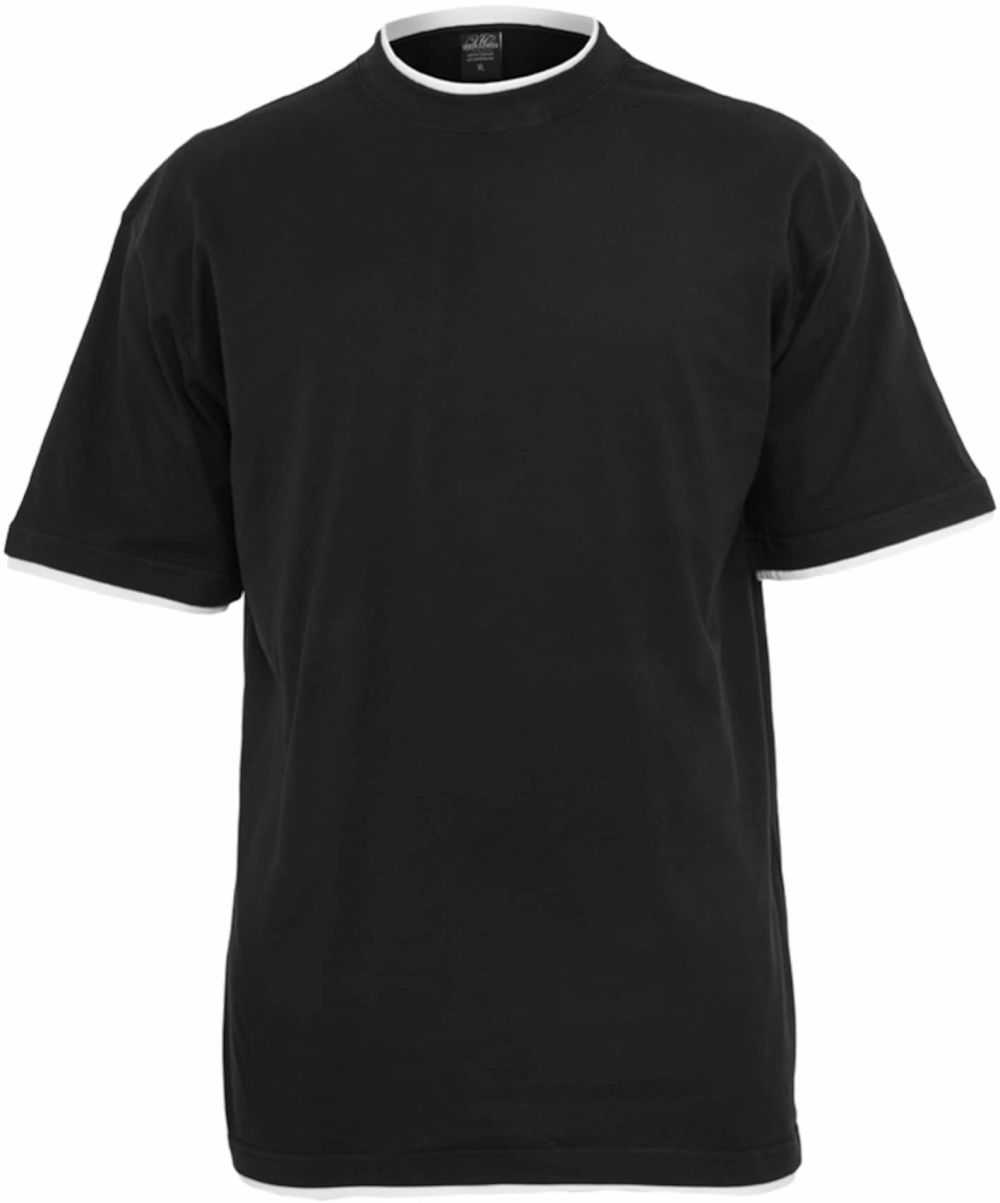 Urban Classics Tričko  čierna / biela