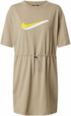 Nike Sportswear Šaty  svetlohnedá / žltá / biela