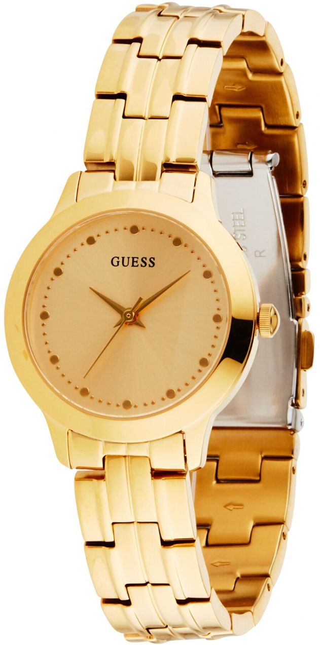 GUESS Analógové hodinky 'Chelsea'  zlatá