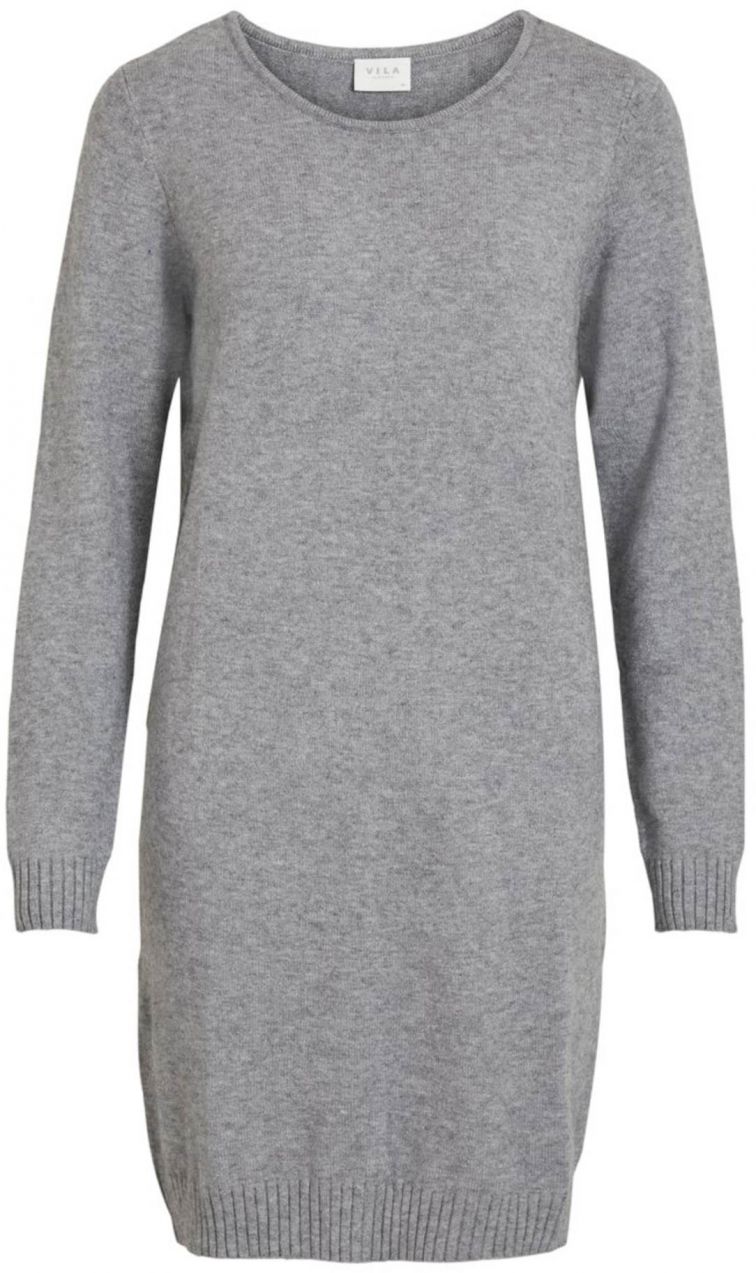VILA Pletené šaty  sivá