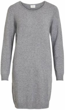 VILA Pletené šaty  sivá