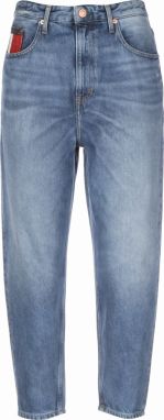 Tommy Jeans Džínsy 'Mom W'  tmavozelená / svetlozelená / sivá