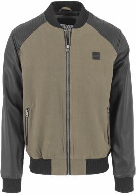 Urban Classics Prechodná bunda  kaki / čierna