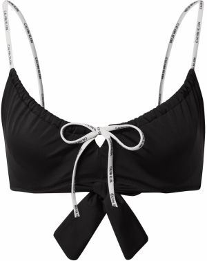 Calvin Klein Swimwear Bikinový top  čierna / biela