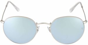 Ray-Ban Slnečné okuliare 'Round metal'  svetlomodrá / strieborná