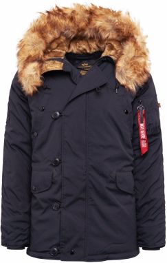 ALPHA INDUSTRIES Zimná parka 'Explorer'  hnedá melírovaná / čierna