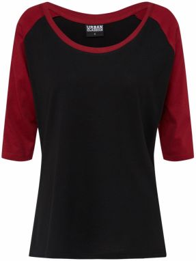 Urban Classics Tričko  burgundská / čierna