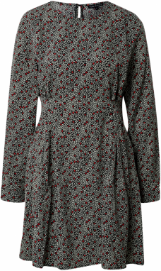 Funky Buddha Šaty  červená / čierna / biela