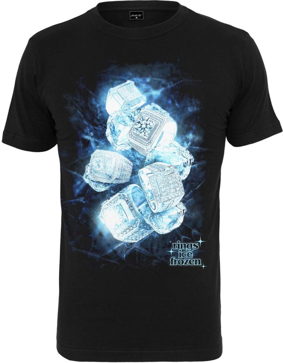 Mister Tee Tričko 'Ice Rings'  svetlomodrá / čierna / biela