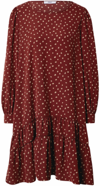 ONLY Šaty  tmavočervená / biela