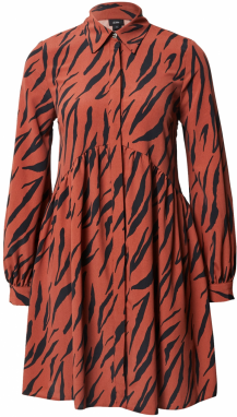 River Island Košeľové šaty 'Lisa'  hrdzavo červená / čierna