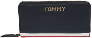 TOMMY HILFIGER Peňaženka  tmavomodrá / biela / pastelovo červená