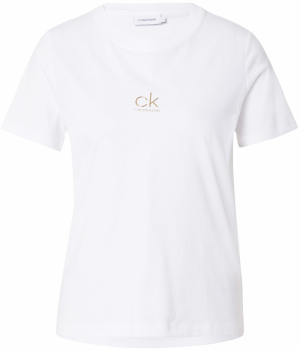 Calvin Klein Tričko  biela / zlatá