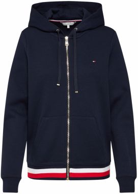 TOMMY HILFIGER Tepláková bunda  tmavomodrá / červená / biela