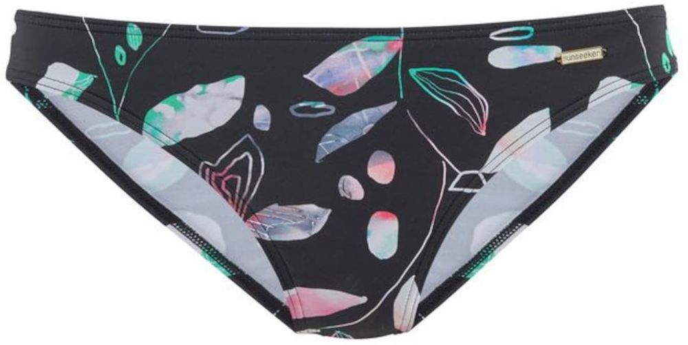 SUNSEEKER Bikinové nohavičky 'Leaves'  čierna