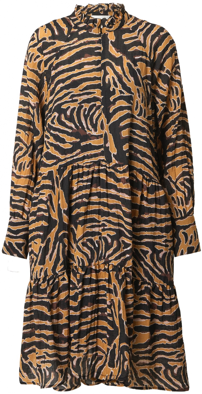 SECOND FEMALE Šaty  hnedá / horčicová / čierna / biela