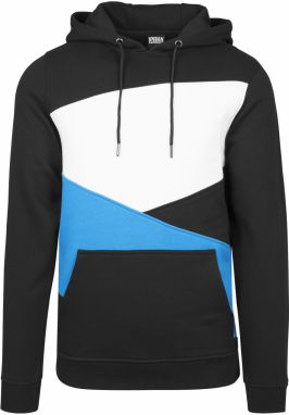 Urban Classics Mikina 'Zig Zag'  vodová / čierna / biela
