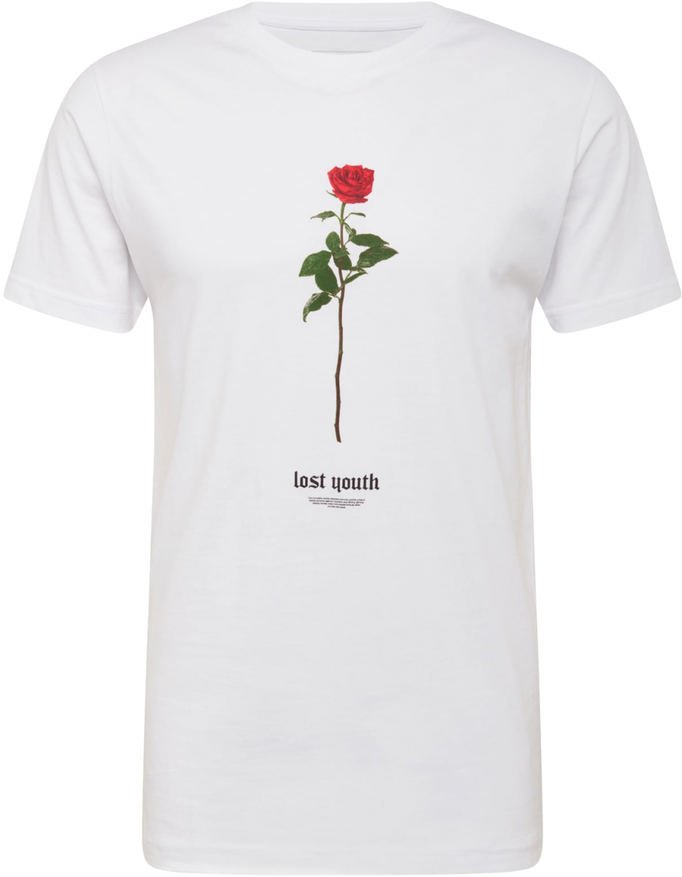 Mister Tee Tričko 'Lost Youth Rose'  hnedá / zelená / červená / čierna / biela