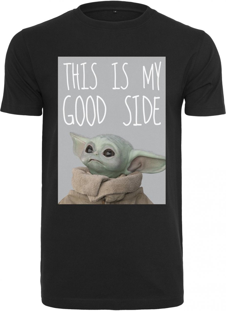 Mister Tee Tričko 'Baby Yoda Good Side'  zmiešané farby / čierna