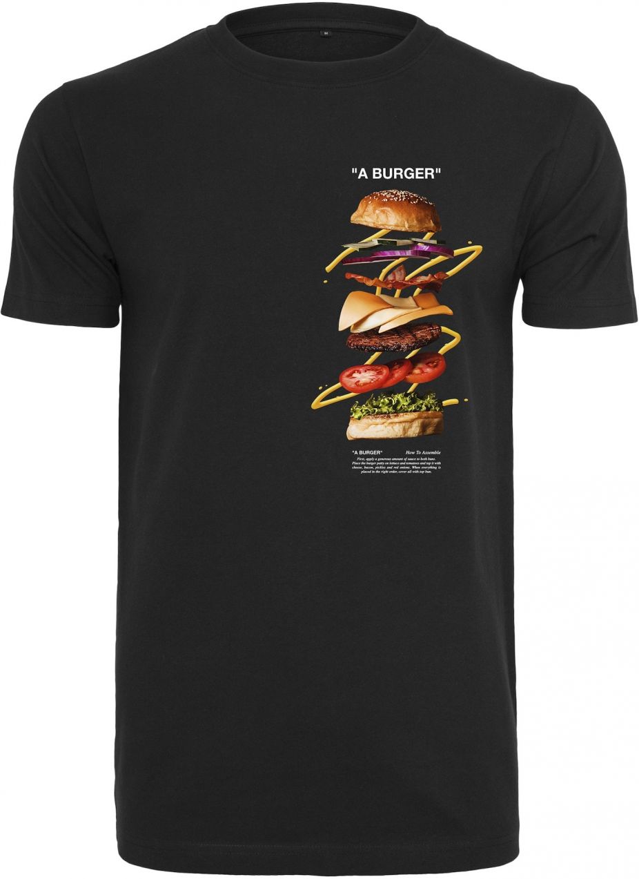 Mister Tee Tričko 'A Burger'  zmiešané farby / čierna