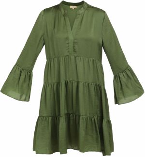 MYMO Košeľové šaty  olivová