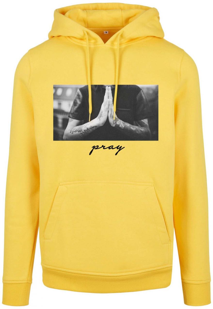 Mister Tee Mikina 'Pray'  žltá / sivá / čierna
