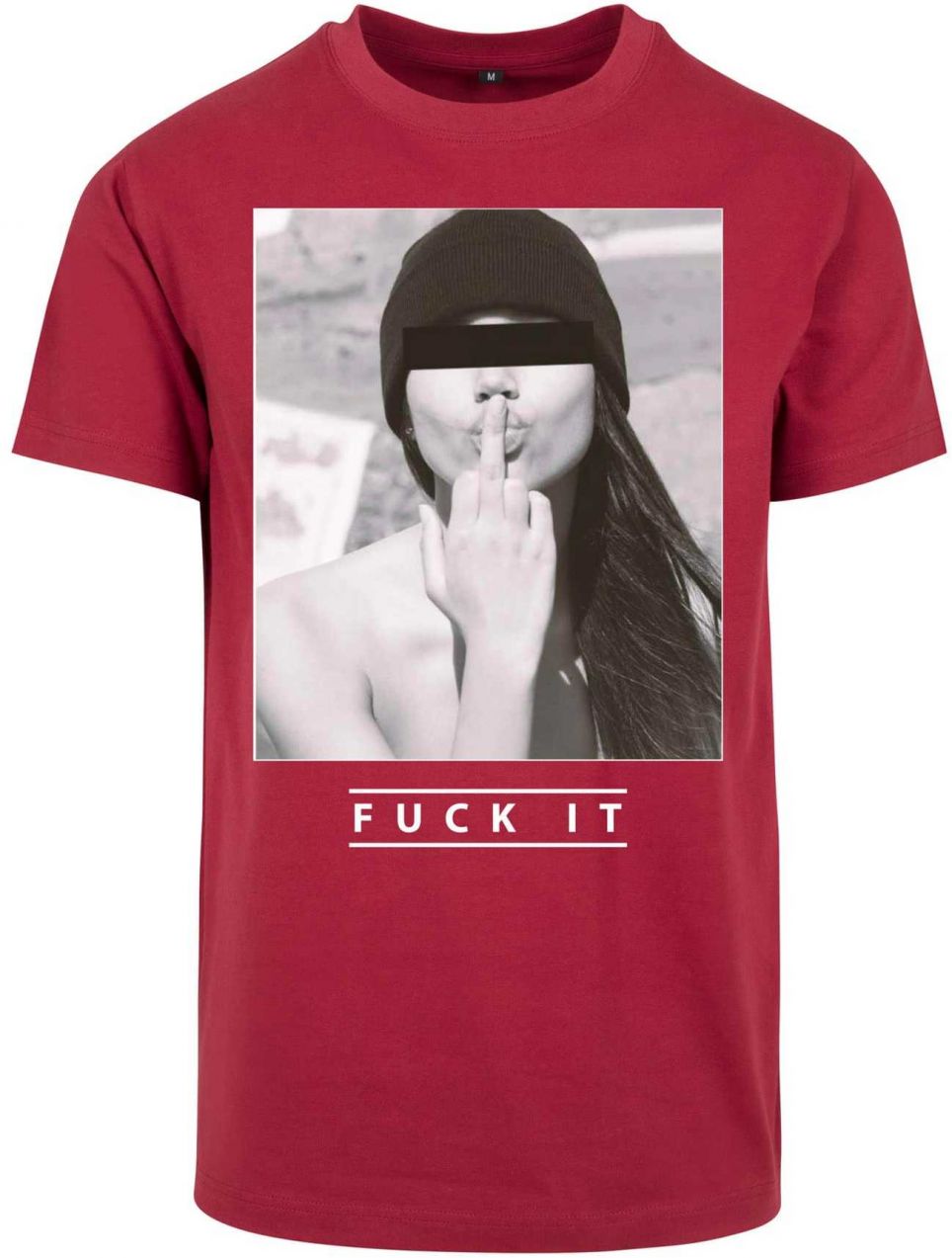 Mister Tee Tričko 'F#?K IT'  svetlosivá / purpurová / čierna / biela