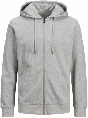 JACK & JONES Tepláková bunda  sivá melírovaná