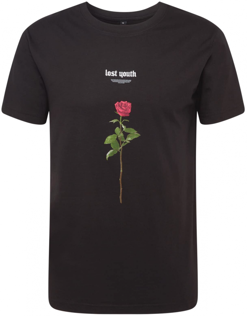 Mister Tee Tričko 'Lost Youth Rose'  zelená / čerešňová / čierna / biela