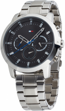 TOMMY HILFIGER Analógové hodinky 'Casual, 1791794'  čierna / strieborná
