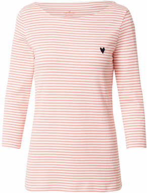 TOM TAILOR Tričko  svetločervená / biela