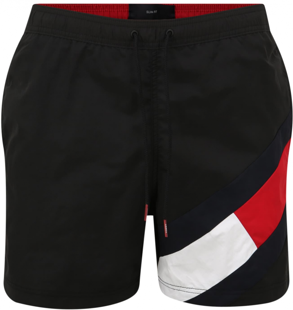 Tommy Hilfiger Underwear Plavecké šortky  námornícka modrá / svetločervená / čierna / biela