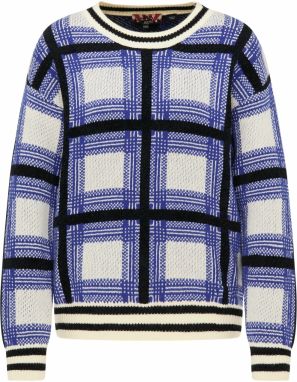 myMo ROCKS Sveter  modrá / čierna / biela